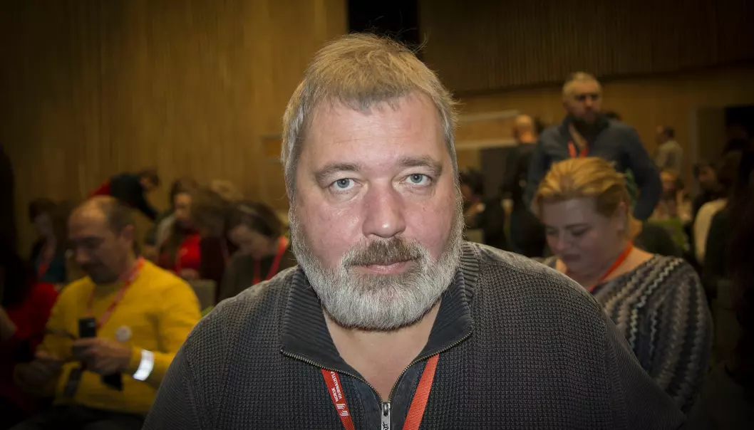 Sjefredaktør Dmitrij Muratov i Novaja Gazeta