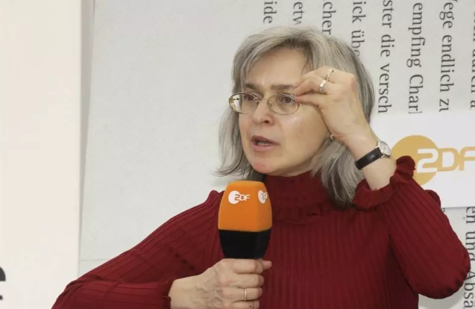 Ble drept: Journalist Anna Politkovskaja i den russiske avisen Novaja Gazeta.