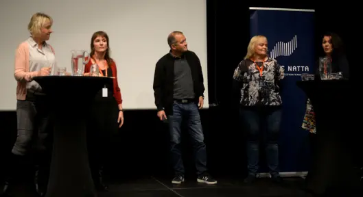 Fra venstre: Grethe Gynnild-Johnsen, Anki Gerhardsen, Steinulf Henriksen, Marit Ulriksen og Reidun Kjelling Nybø. Fra venstre: Grethe Gynnild-Johnsen, Anki Gerhardsen, Steinulf Henriksen, Marit Ulriksen og Reidun Kjelling Nybø.