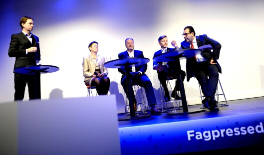 Fra debatt på Fagpressedagen onsdag. Fra debatt på Fagpressedagen onsdag.