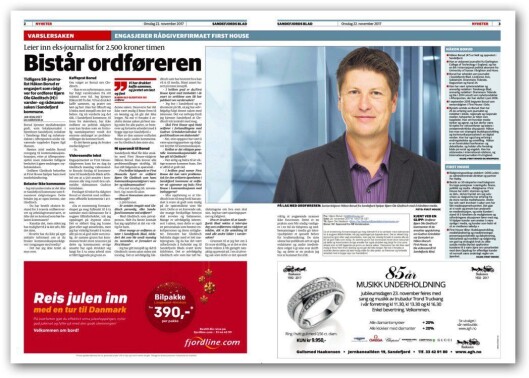 Sandefjords Blad onsdag denne uka. Sandefjords Blad onsdag denne uka.