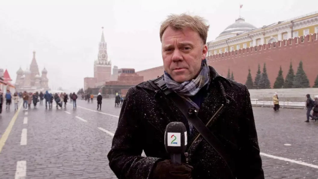 TV 2-reporter Øystein Bogen i Moskva denne uka.