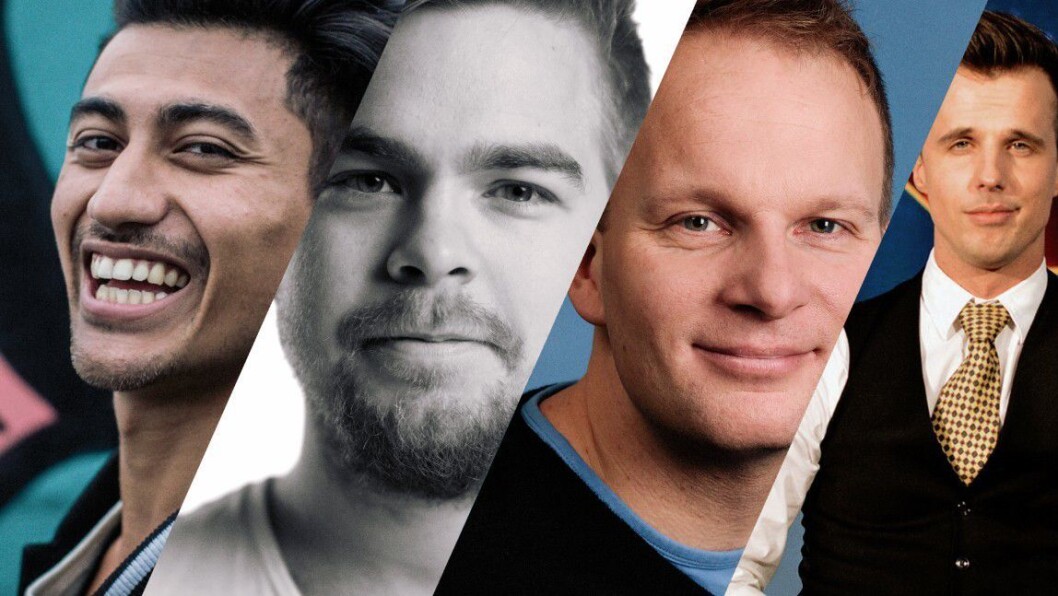 Andreas Hagen er programleder for sendingen og med på laget har han Simen Andreas Hagen er programleder for sendingen og med på laget har han Simen