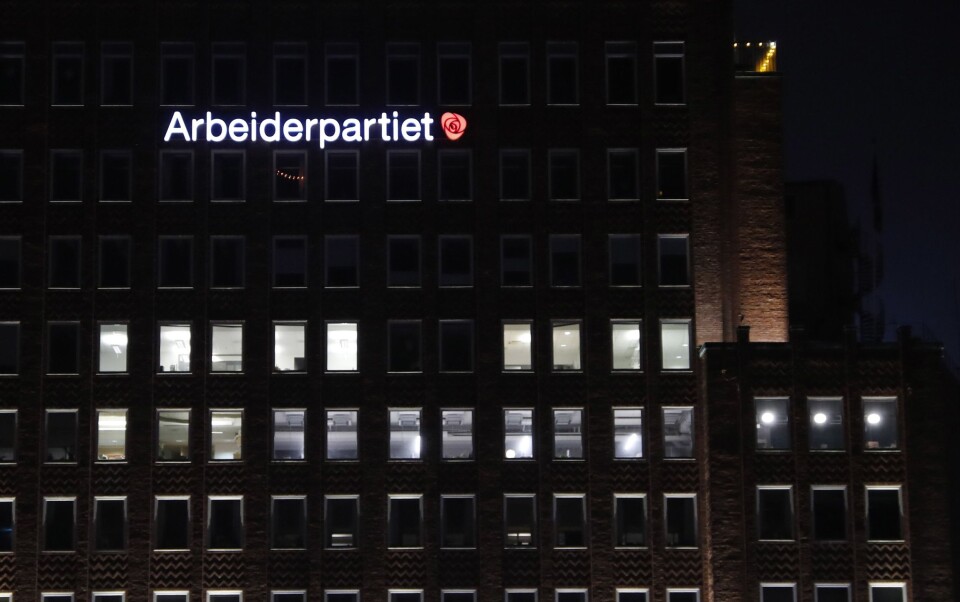 Slik så det ut i toppetasjen hos Arbeiderpartiet på Youngstorvet torsdag kveld. Slik så det ut i toppetasjen hos Arbeiderpartiet på Youngstorvet torsdag kveld.