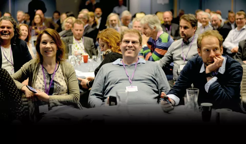 Hva vil prege norske redaktørers arbeid det neste året? Her fra redaktørforeningens vårmøte 2015 i Bergen.