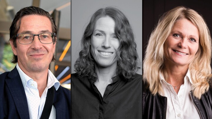 Fra venstre: Salgsdirektør Bjørn Gunnar Rossvoll i TV 2, TV-sjef Marianne Massaiu i Mediacom og daglig leder Merete Mandt Larsen i Mediebyråforeningen.