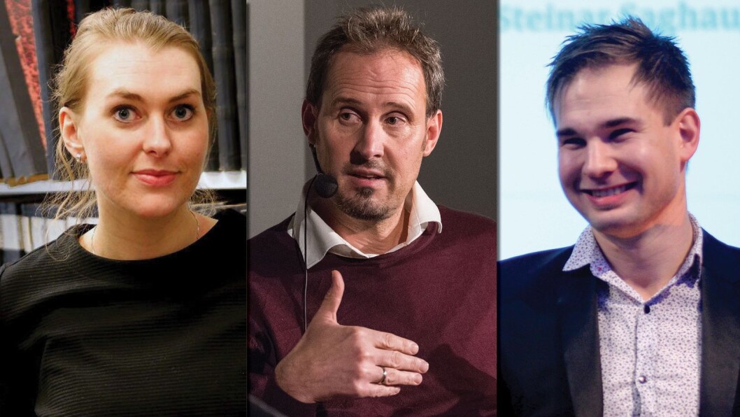 PÅMELDT SKUP, fra venstre: FD-journalist Vanja Skotnes, forfatter og tidligere SKUP-vinner Bjørn Olav Jahr - og redaktør Alexander Killingberg i Fosna-Folket. PÅMELDT SKUP, fra venstre: FD-journalist Vanja Skotnes, forfatter og tidligere SKUP-vinner Bjørn Olav Jahr - og redaktør Alexander Killingberg i Fosna-Folket.