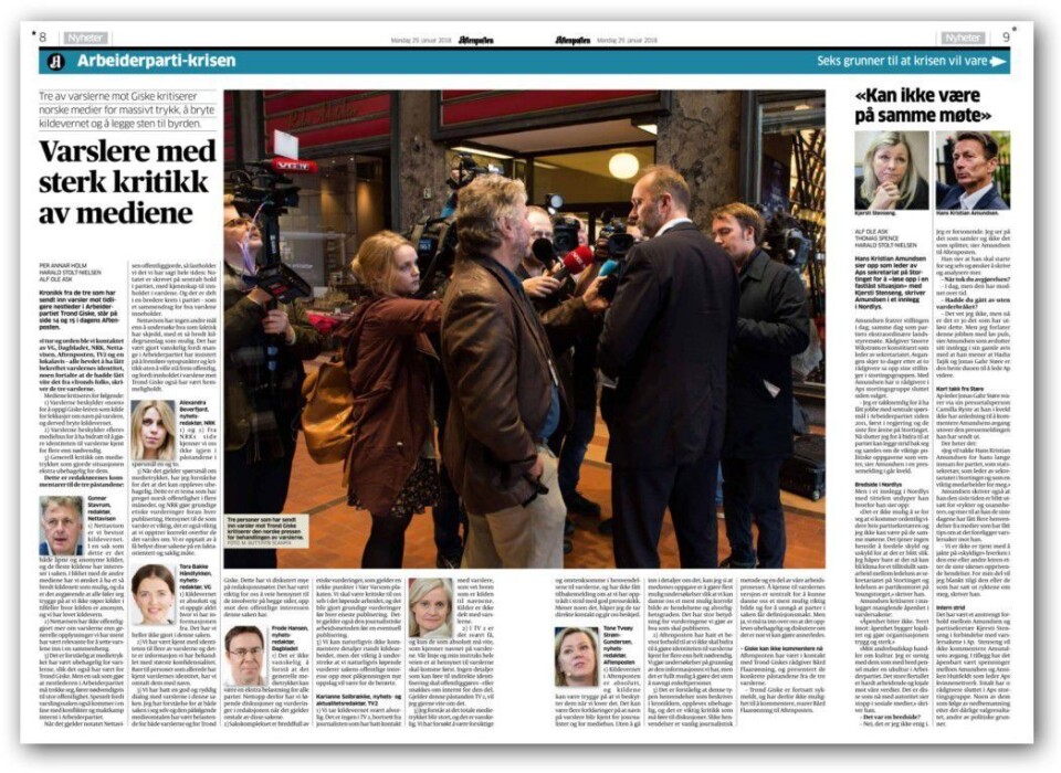 Fra Aftenposten mandag. Fra Aftenposten mandag.