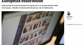 NRK innrømmer å ha tabbet seg ut i artikkel om eskorter og sexsalg i Norge: - Her har vi ikke gjort en nøyaktig nok jobb