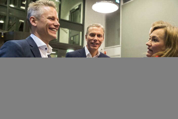 Fra venstre: Schibsteds rubrikkdirektør Sondre Gravir, konsernsjef Rolv Erik Ryssdal og mediedivisjonens driftsdirektør Siv Juvik Tveitnes. Bildet er fra en presentasjon tidligere i år. Fra venstre: Schibsteds rubrikkdirektør Sondre Gravir, konsernsjef Rolv Erik Ryssdal og mediedivisjonens driftsdirektør Siv Juvik Tveitnes. Bildet er fra en presentasjon tidligere i år.