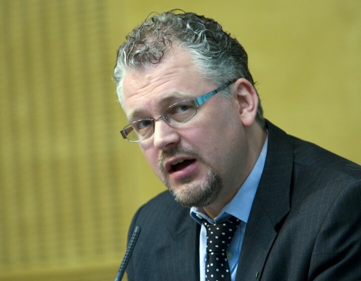 Roger Schjerva, sjeføkonom i IKT-Norge. Bildet er fra 2008, da han var statssekretær i Finansdepartementet.