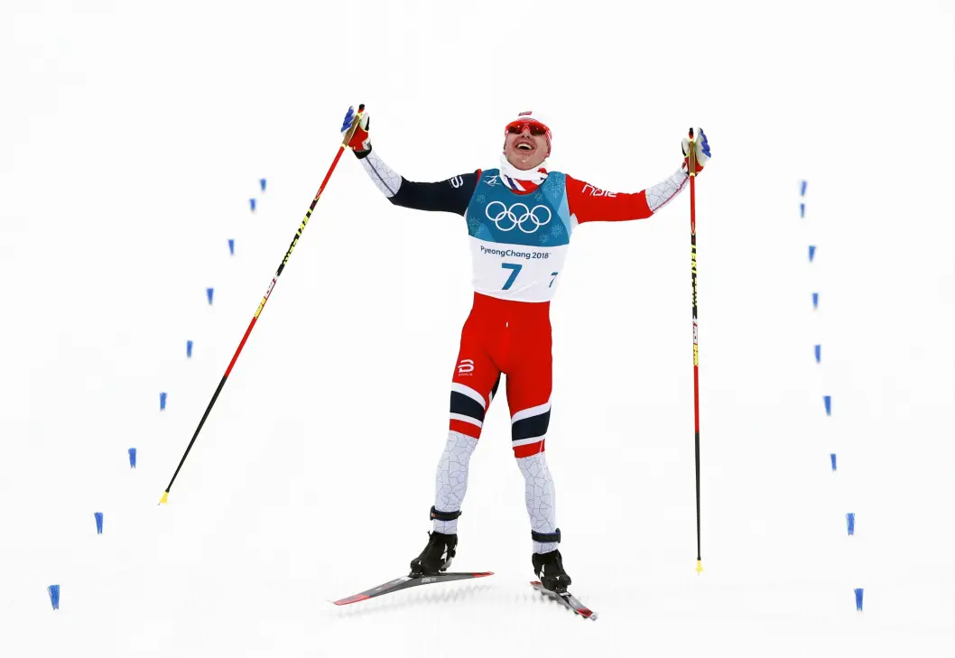 Simen Hegstad Krüger gikk inn til gull søndag morgen. Simen Hegstad Krüger gikk inn til gull søndag morgen.