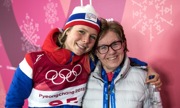 OL-vinner Maren Lundby og Aftenpostens journalist Mette Bugge.