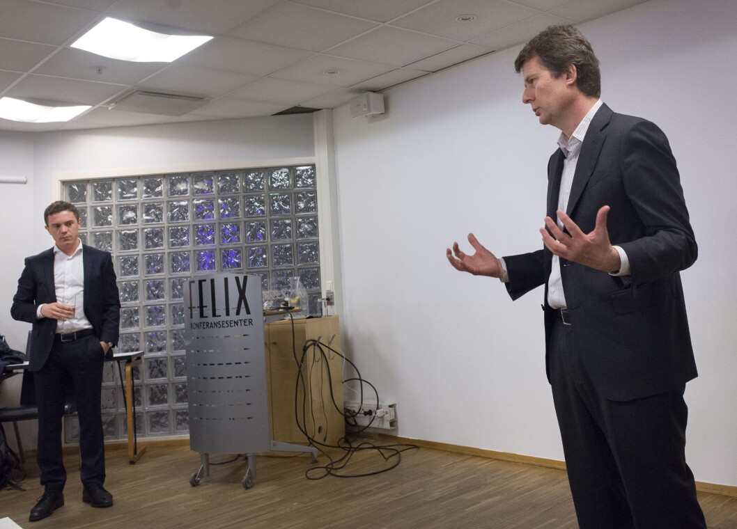 Konsernsjef Per Axel Koch og CFO Per Olav Monseth i Polaris Media Konsernsjef Per Axel Koch og CFO Per Olav Monseth i Polaris Media