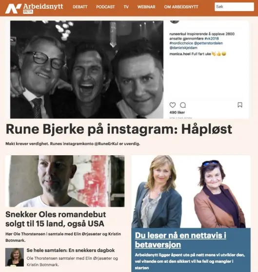 Arbeidsnytt.no - med kritikk av DNB-sjefens Instagram-konto. Arbeidsnytt.no - med kritikk av DNB-sjefens Instagram-konto.