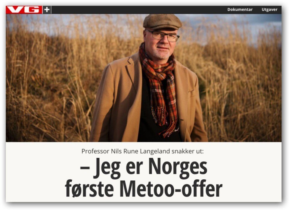 VG Helgs intervju med Nils Rune Langeland (på nett). VG Helgs intervju med Nils Rune Langeland (på nett).