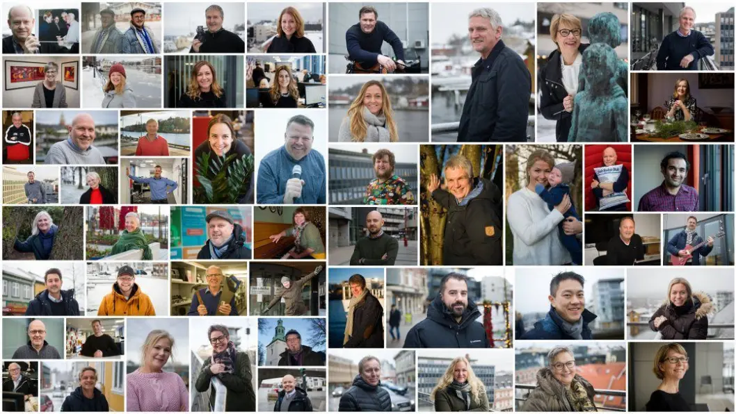 Noen av «folkene i Fredriksstad Blad». Noen av «folkene i Fredriksstad Blad».