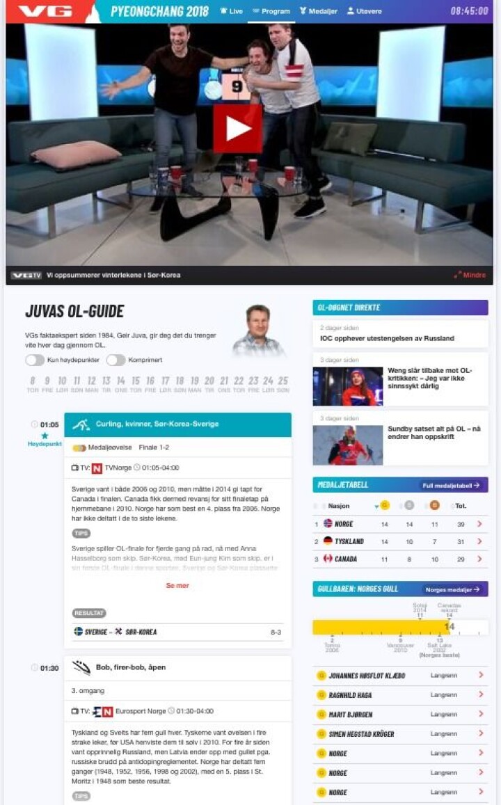 OL-spesialen var populær.