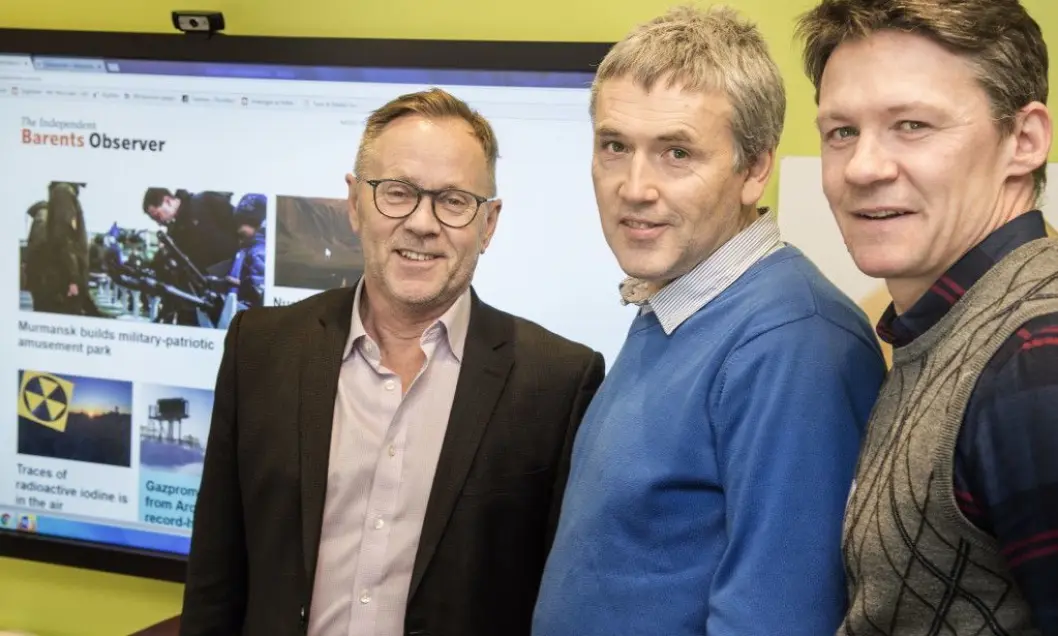 SAMARBEID: Dagbladets sjefredaktør John Arne Markussen innleder nå et samarbeid med Thomas Nilsen og Atle Staalesen i The Independent Barents Observer. SAMARBEID: Dagbladets sjefredaktør John Arne Markussen innleder nå et samarbeid med Thomas Nilsen og Atle Staalesen i The Independent Barents Observer.