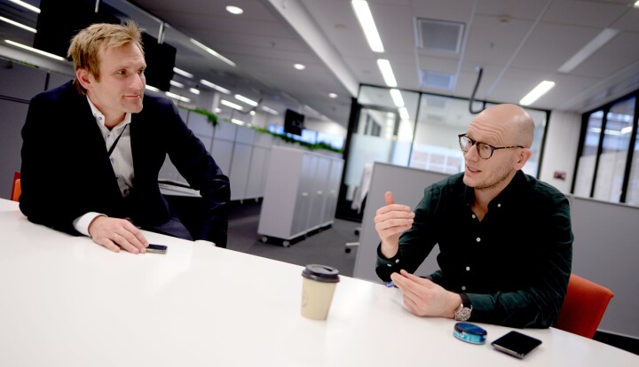 Kommersiell direktør Christian Haneborg og digitalredaktør Ola Stenberg.