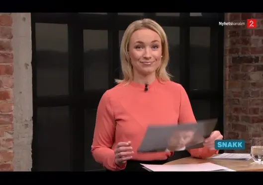 Faksimile av fredagens episode med programleder Linn Wiik. På det lille bildet kan vi skimte oljeminister Terje Søviknes. Faksimile av fredagens episode med programleder Linn Wiik. På det lille bildet kan vi skimte oljeminister Terje Søviknes.