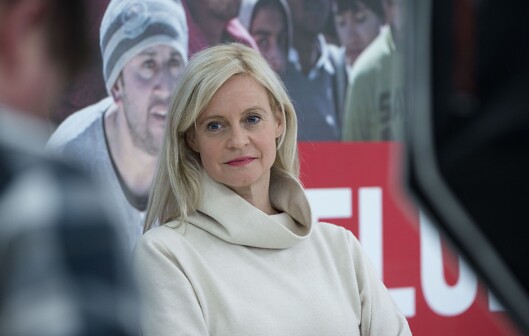 Nyhetsredaktør Karianne Solbrække, her i TV2s nye studio i Media City Bergen. Nyhetsredaktør Karianne Solbrække, her i TV2s nye studio i Media City Bergen.
