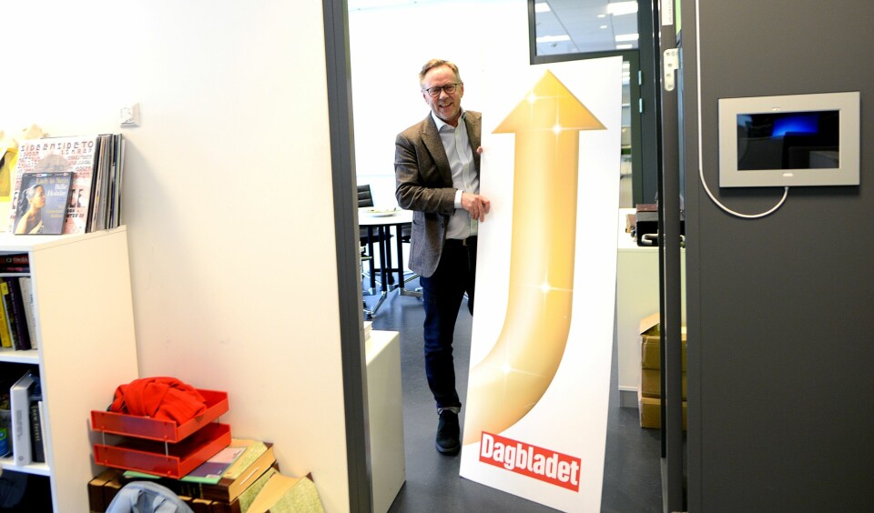 GULLPILEN: Kanskje det siste bildet med gullpilen for John Arne Markussen? I løpet av året går han av som sjefredaktør i Dagbladet.