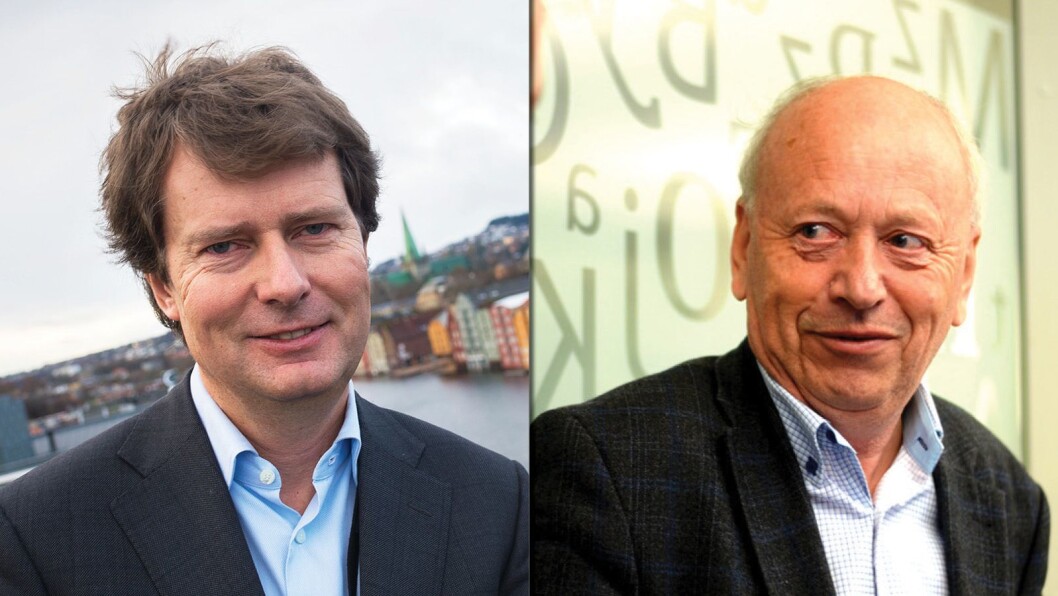 Odd Øie (t.h.) blokkerte salget av Trønder-Avisa. Dermed får ikke Polaris Media og konsernsjef kontroll over det trønderske medielandskapet. Odd Øie (t.h.) blokkerte salget av Trønder-Avisa. Dermed får ikke Polaris Media og konsernsjef kontroll over det trønderske medielandskapet.
