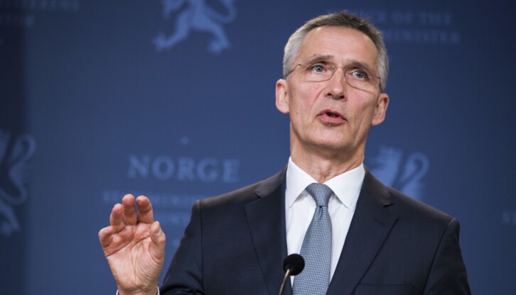 NATOs generalsekretær Jens Stoltenberg, her på en pressekonferanse i Norge tidligere i år.