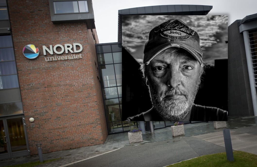 Kreativ leder Rune Nilsen i Bodø Nu innfelt over et bilde av inngangspartiet til Nord universitet. Kreativ leder Rune Nilsen i Bodø Nu innfelt over et bilde av inngangspartiet til Nord universitet.