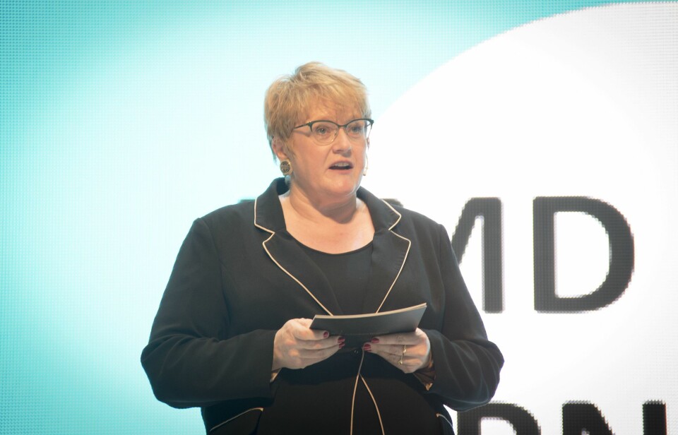 Kulturminister Trine Skei Grande (V) under Nordiske mediedager i 2018.