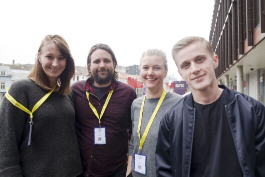 Vilje Kathrine Hagen, Johan Fasting, Yngvild Sve Flikke og Axel Bøyum på Mediedagene i Bergen. Vilje Kathrine Hagen, Johan Fasting, Yngvild Sve Flikke og Axel Bøyum på Mediedagene i Bergen.