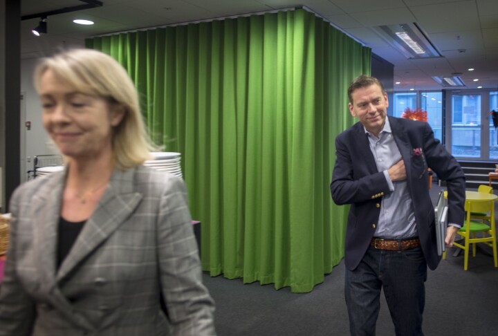 Schibsted Medias toppsjef Raoul Grünthal - her på konsernets svenske hovedkontor i Stockholm. Bildet er tatt november 2017.
