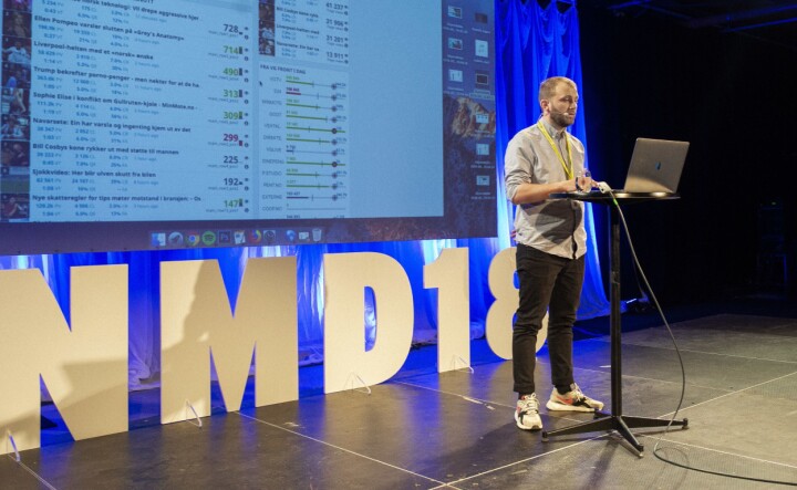 Frontsjef i VG, Eivind Haugen, på Nordiske Mediedager.
