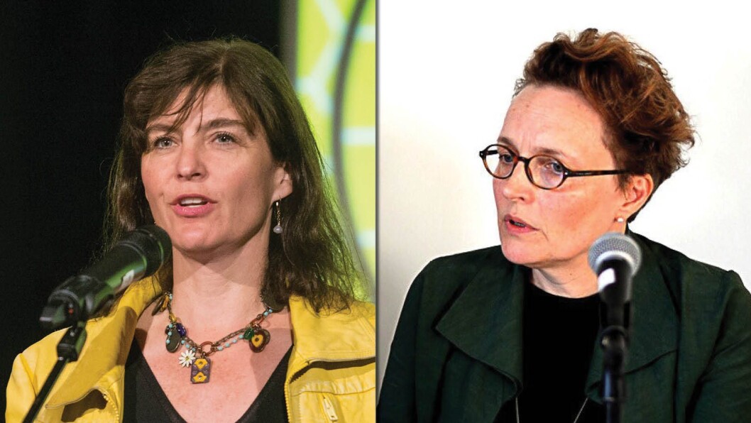 PÅ SCENA: Kjersti Løken Stavrum og Gry Egenes. PÅ SCENA: Kjersti Løken Stavrum og Gry Egenes.