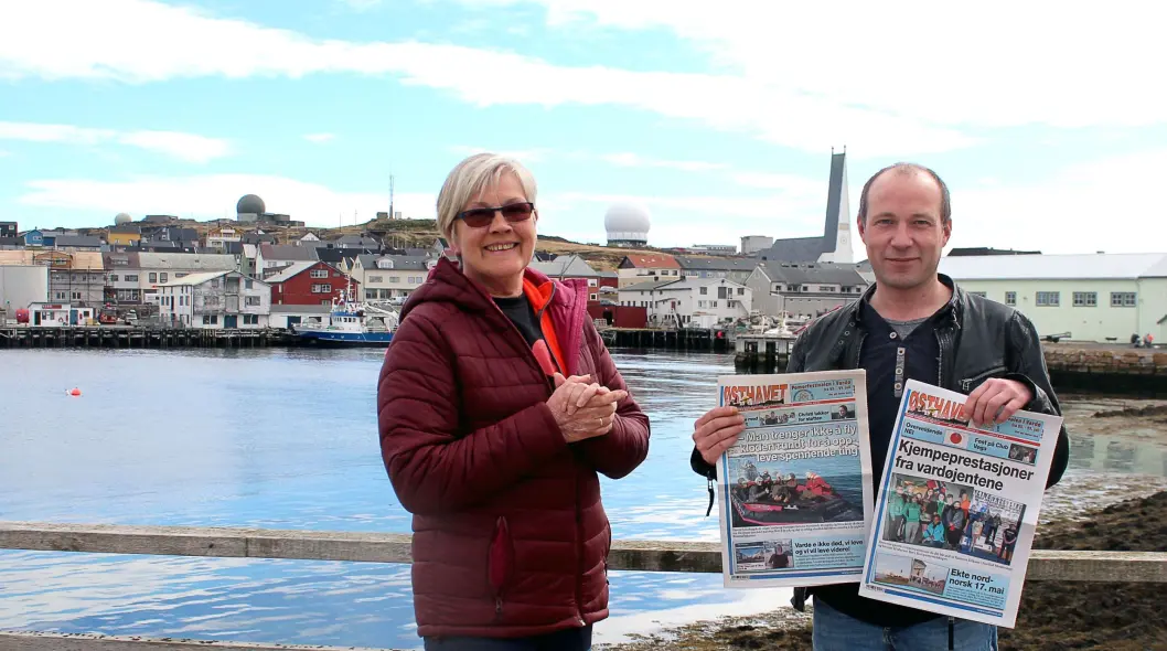 Daglig leder Annbjørg Sund og redaktør Magne Henriksen i Østhavet. Daglig leder Annbjørg Sund og redaktør Magne Henriksen i Østhavet.