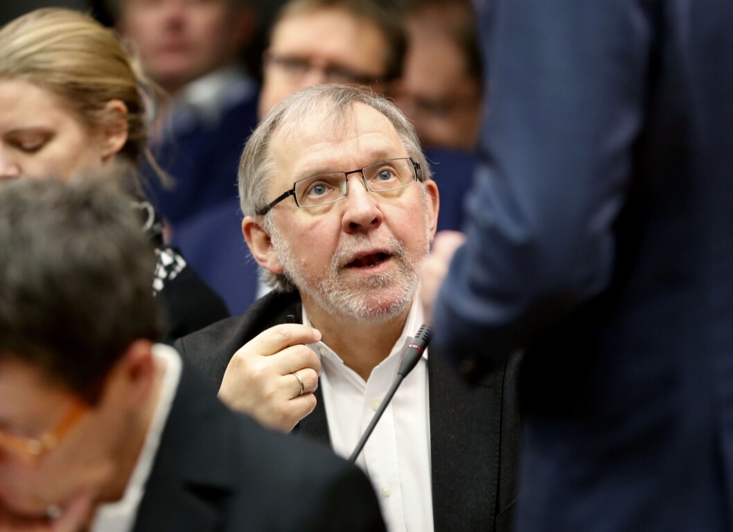 Harald Stanghelle, her under presentasjonen av Mediemangfoldutvalgets rapport. Harald Stanghelle, her under presentasjonen av Mediemangfoldutvalgets rapport.