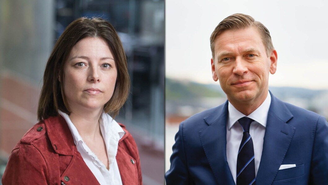 TV 2-direktør Sarah Willand og Schibsted Media-sjef Raoul Grünthal. TV 2-direktør Sarah Willand og Schibsted Media-sjef Raoul Grünthal.