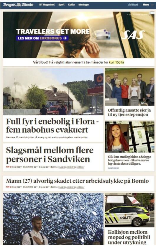 Eksempel på "mer eller mindre fraværende" regionavis i Norge, ifølge Medietilsynet. Eksempel på "mer eller mindre fraværende" regionavis i Norge, ifølge Medietilsynet.