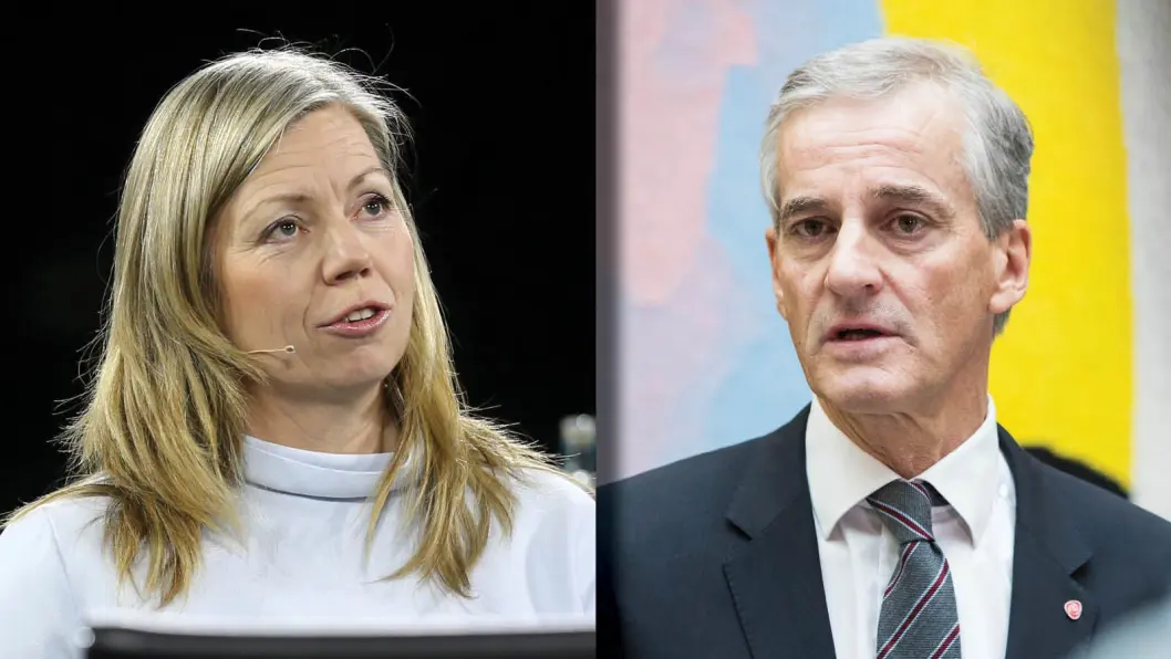 Aftenpostens politiske redaktør Trine Eilertsen og Ap-leder Jonas Gahr Støre. Aftenpostens politiske redaktør Trine Eilertsen og Ap-leder Jonas Gahr Støre.