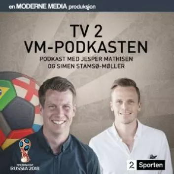  Slik presenteres TV2s VM-podcast. 