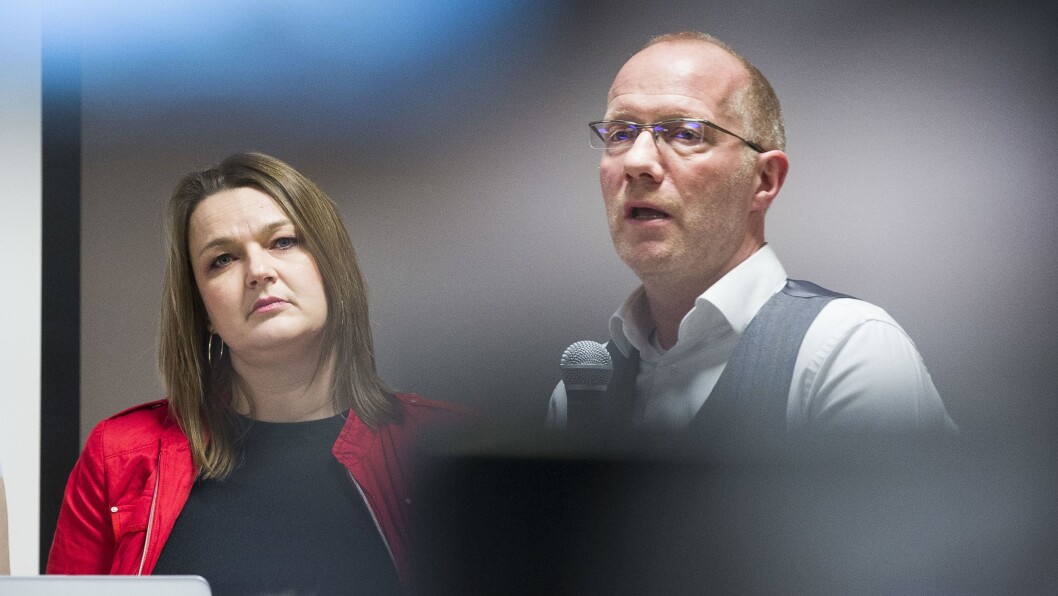 Leder Hege Iren Frantzen i NJ og generalsekretær Arne Jensen i Norsk Redaktørforening. Leder Hege Iren Frantzen i NJ og generalsekretær Arne Jensen i Norsk Redaktørforening.