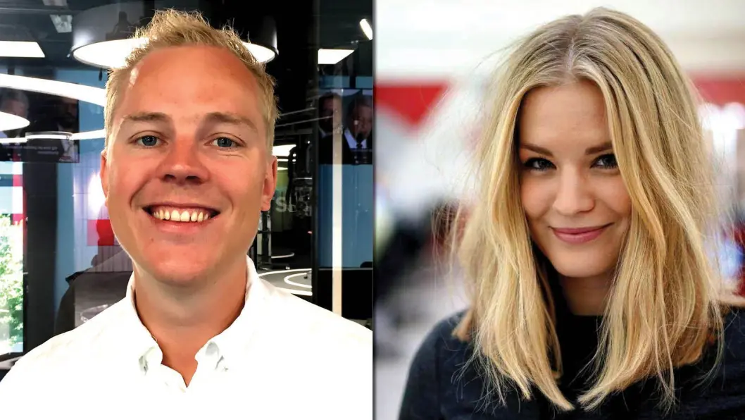Mathias Ogre og Anne Sofie Mengaaen har fått fast jobb i TV 2 Nyhetene. Mathias Ogre og Anne Sofie Mengaaen har fått fast jobb i TV 2 Nyhetene.