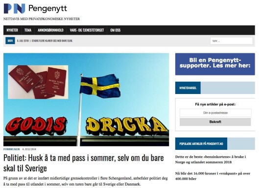 Faksimile fra Pengenytt.no. Faksimile fra Pengenytt.no.