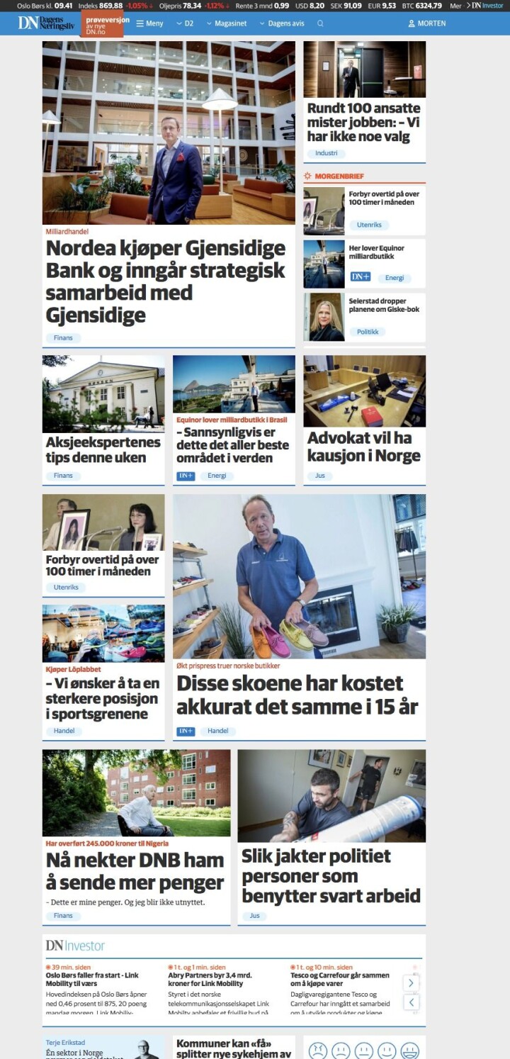 Nye DN.no.