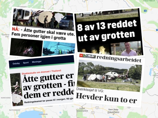 Faksimile fra medienes dekning mandag. Faksimile fra medienes dekning mandag.