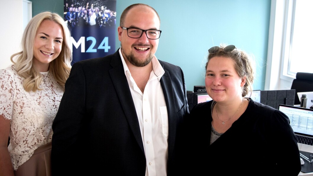 MEDIER24: Kommersiell leder Julie Hansson Tangen, redaktør Erik Waatland og journalist Eira Lie Jor. MEDIER24: Kommersiell leder Julie Hansson Tangen, redaktør Erik Waatland og journalist Eira Lie Jor.