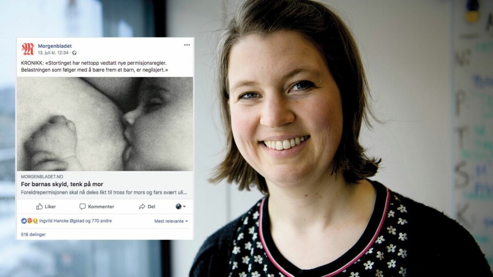 Morgenbladet og sosiale medier-ansvarlig, Cornelia Kristiansen, ønsket å sponse denne kronikken på Facebook. Det satte retningslinjene for annonser en stopper for.