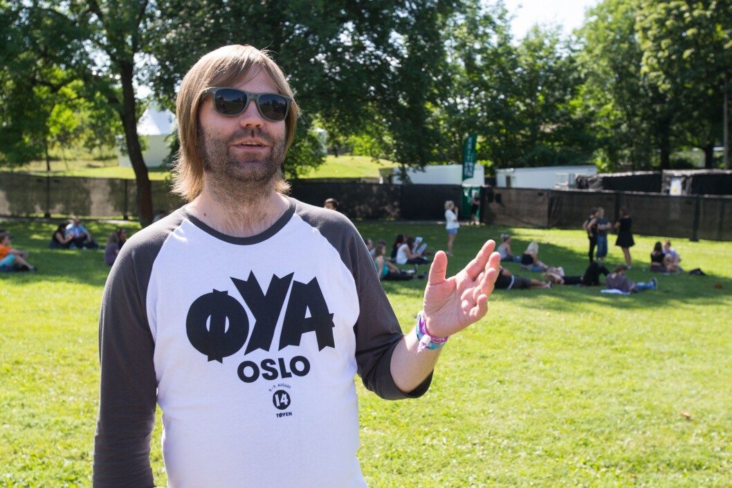 Jonas Prangerød, PR-sjef på Øyafestivalen i Oslo, her fra festivalen i 2014 Jonas Prangerød, PR-sjef på Øyafestivalen i Oslo, her fra festivalen i 2014
