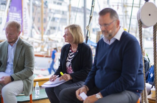 Lise Christoffersen i Arbeiderpartiet (midten) og Svein Harberg i Høyre. Lise Christoffersen i Arbeiderpartiet (midten) og Svein Harberg i Høyre.